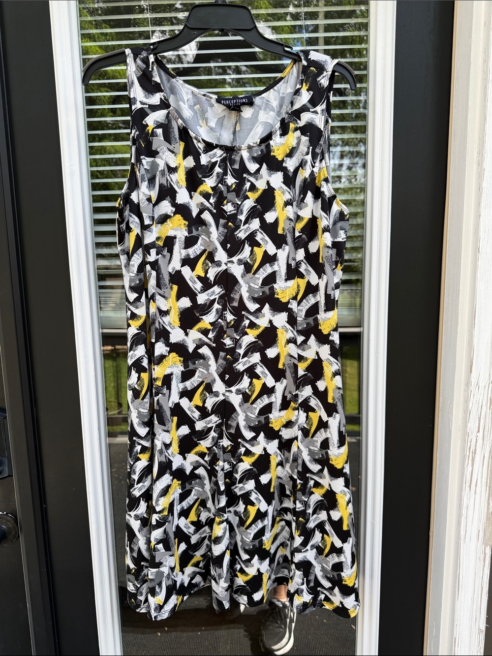 Perceptions Petite Sleeveless Stretchy Flare Dress (Size: PXL)(EUC)